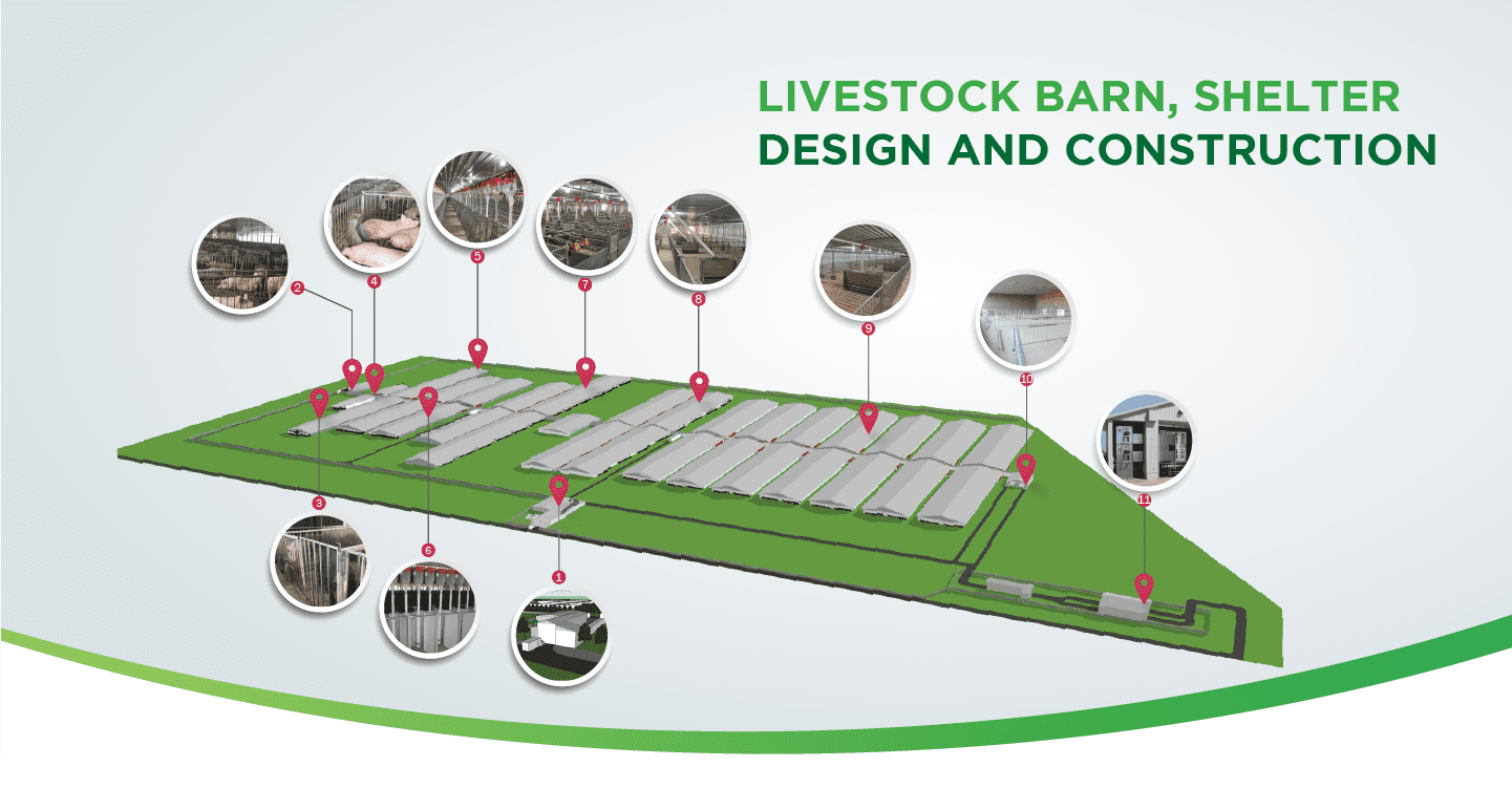 Livestock barn, shelter design and construction