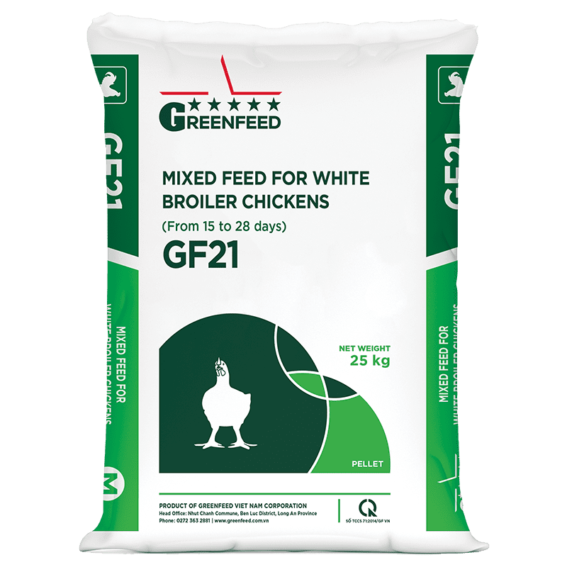 Mixed feed for white broiler chickens (GF21)